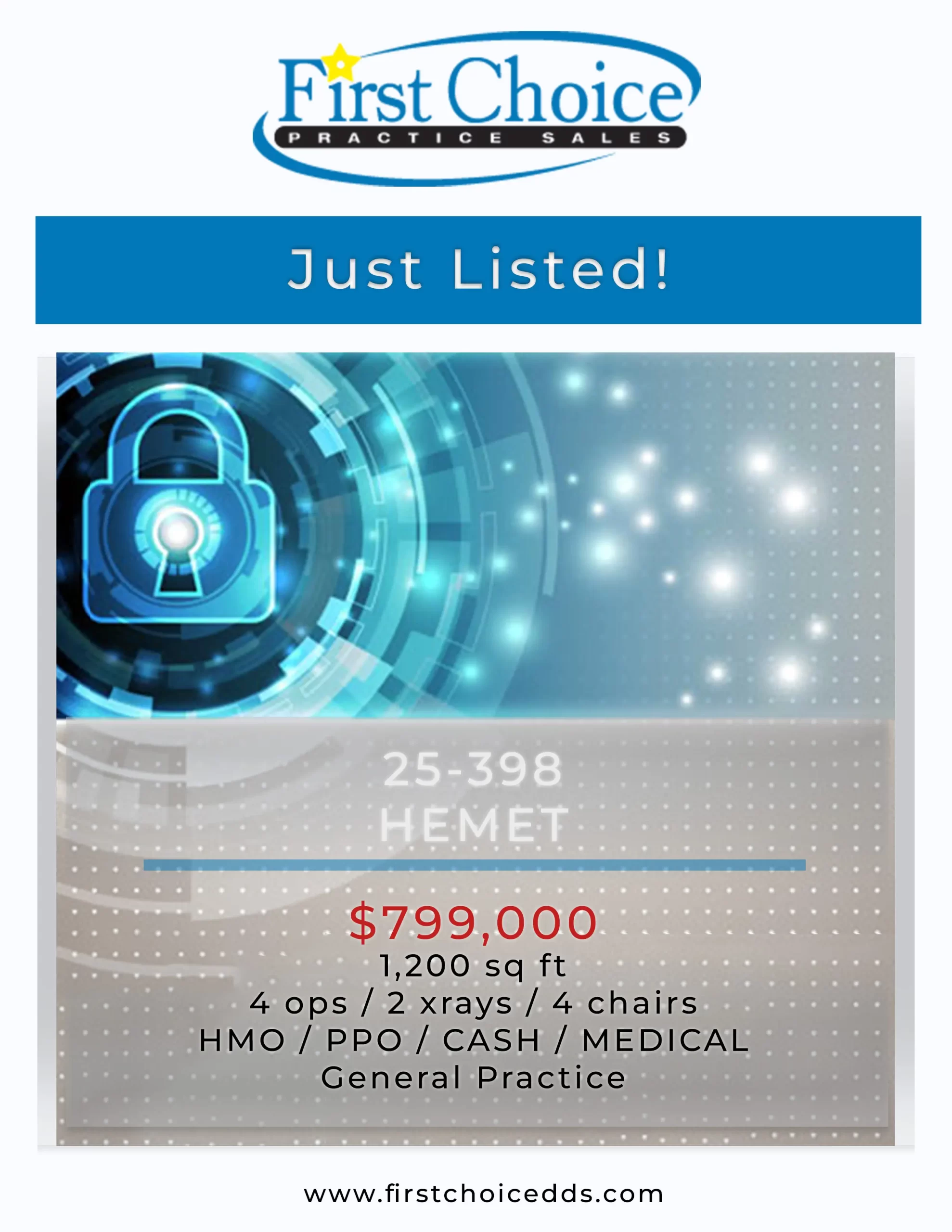 25-398 Hemet - Riverside Dental Practice for Sale by First Choice Practice Sales | FirstChoiceDDS.com