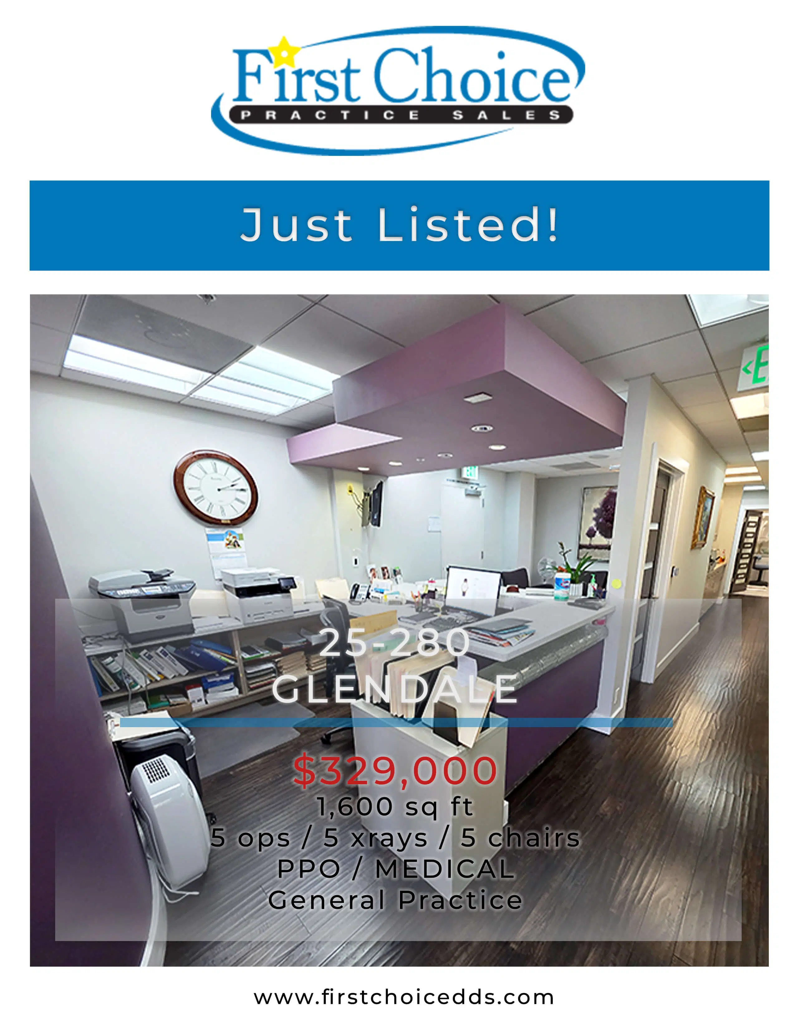 25-280 Glendale - Los Angeles Dental Practice for Sale