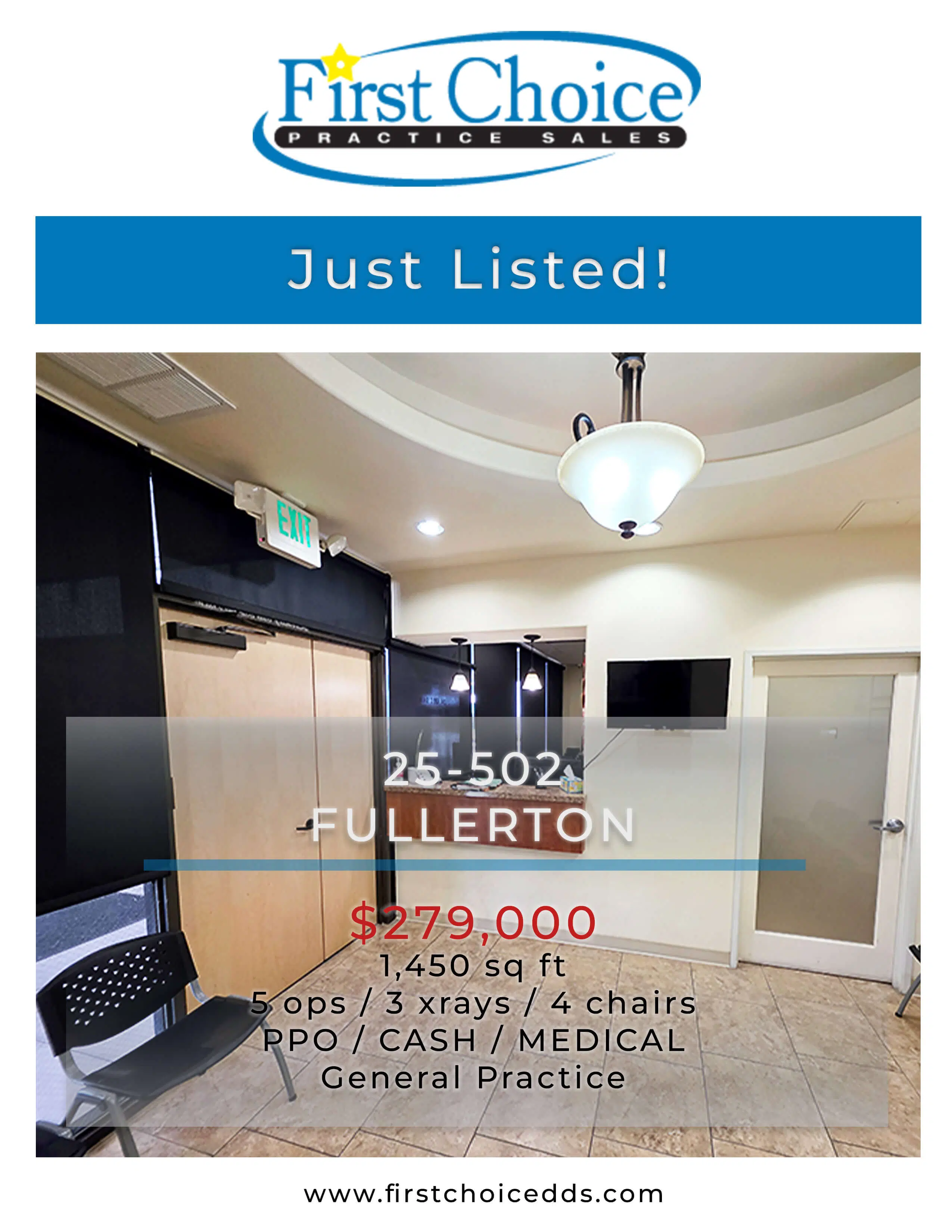 25-502 Fullerton - North Orange County Dental Practice for Sale